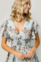 Lynlee Metallic Maxi Dress | Light Blue