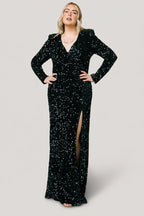 Madonna Sequin Maxi Dress | Emerald