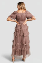 Magdalena Tulle Maxi Dress | Mink