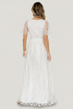 Marseille Embossed Maxi Dress | White