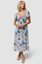 Melinda Midi Dress | Blue Floral
