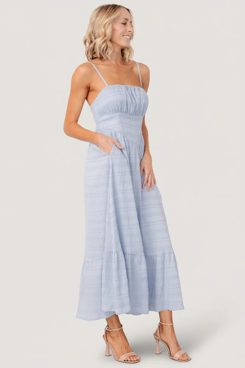 Mikayla Textured Tank Dress | Light Blue