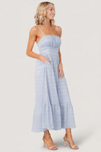 Mikayla Textured Tank Dress | Light Blue