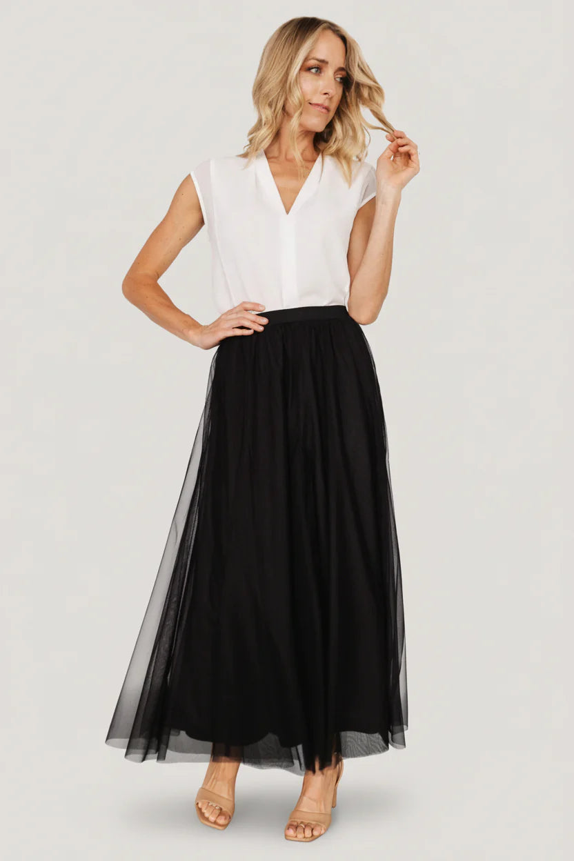 Mila Tulle Skirt | Black