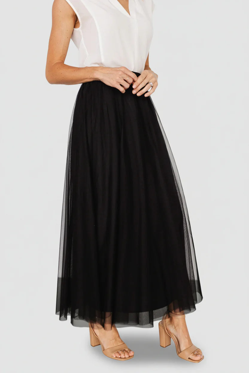 Mila Tulle Skirt | Black