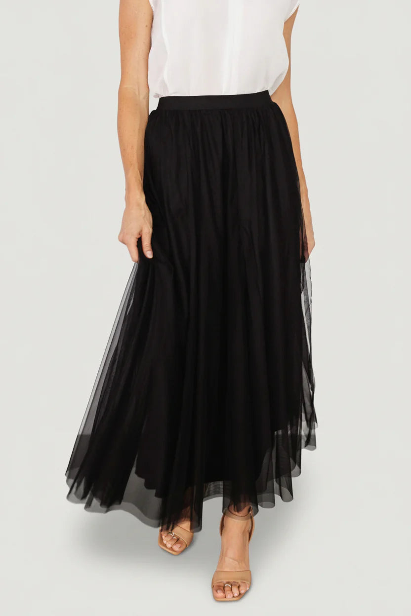 Mila Tulle Skirt | Black