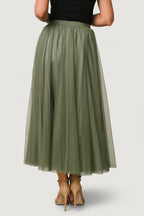 Mila Tulle Skirt | Dark Sage