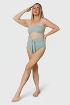 Milos High Waist Bikini Bottom | Sage