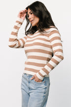 Milwaukee Striped Sweater | Camel + Ivory