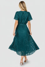 Mindy Pleated Dress | Emerald