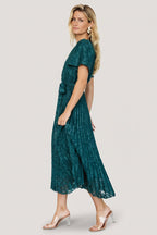 Mindy Pleated Dress | Emerald