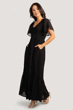 Monica Smocked Dress | Black