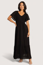 Monica Smocked Dress | Black