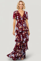 Montaigne Ruffle Maxi Dress | Mulberry Floral