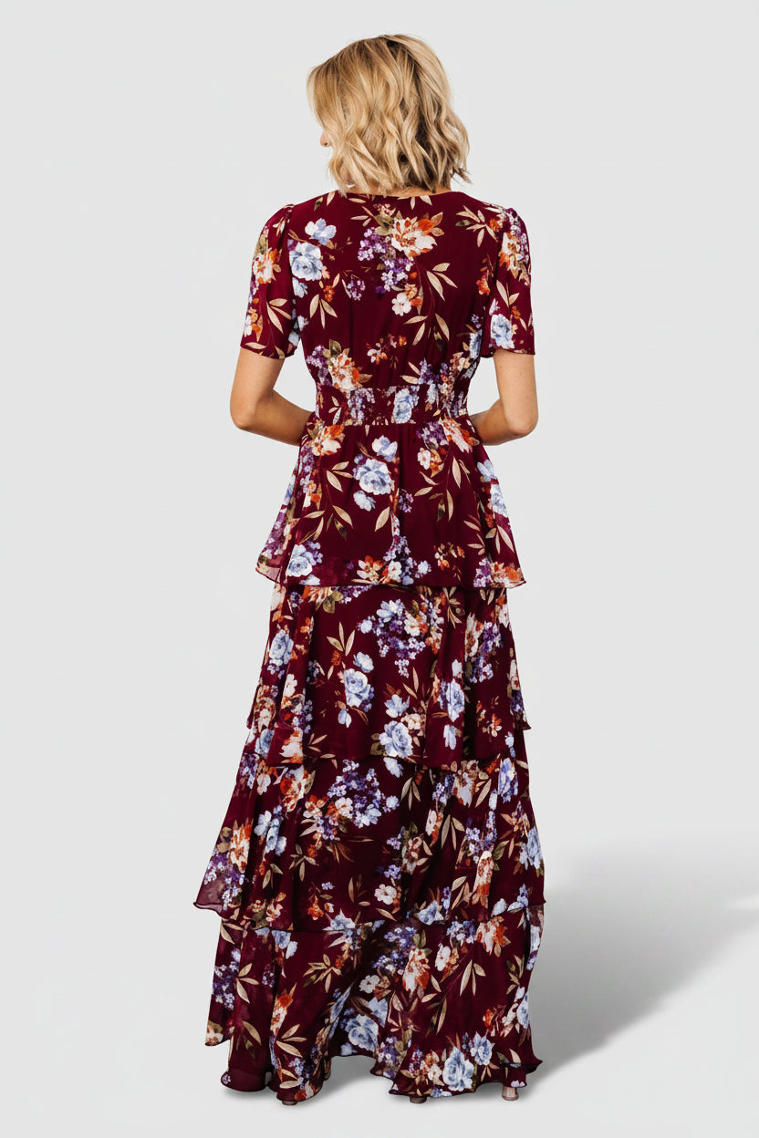 Montaigne Ruffle Maxi Dress | Mulberry Floral