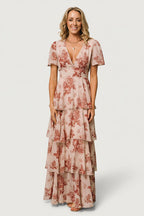 Montaigne Ruffle Maxi Dress | Rose Floral