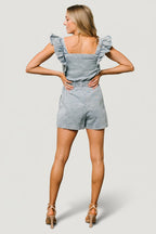 Montgomery Denim Romper | Blue