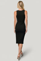 Moore Ribbed Tank Midi Dress | Black