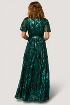 Muse Sequin Maxi Dress | Emerald