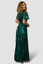 Muse Sequin Maxi Dress | Emerald