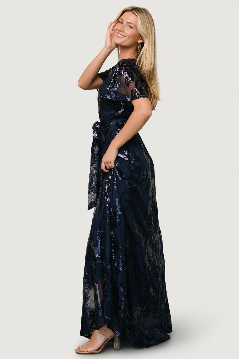 Muse Sequin Maxi Dress | Navy