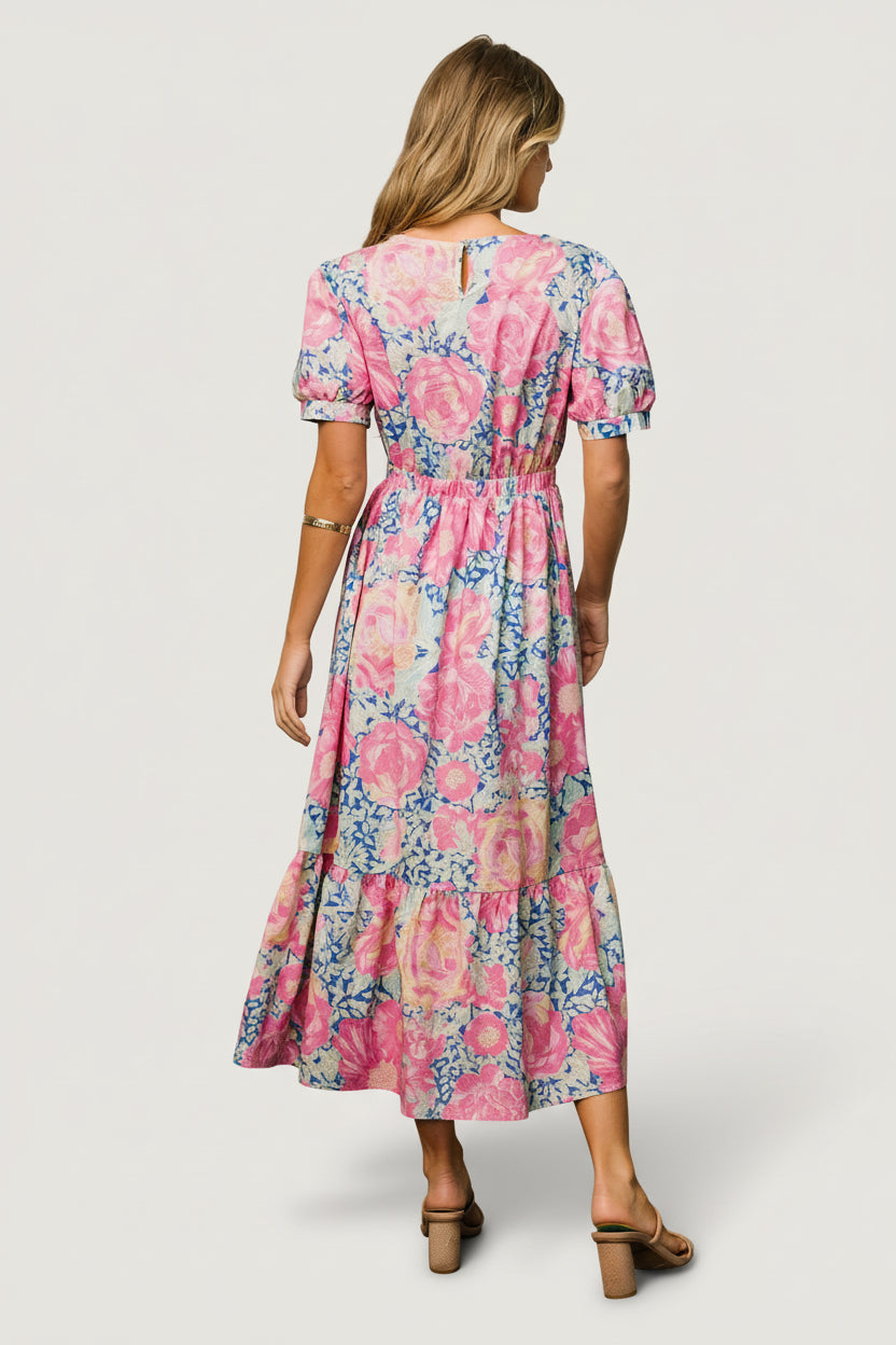 Myers Dress | Blue + Pink Floral