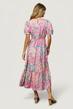 Myers Dress | Blue + Pink Floral