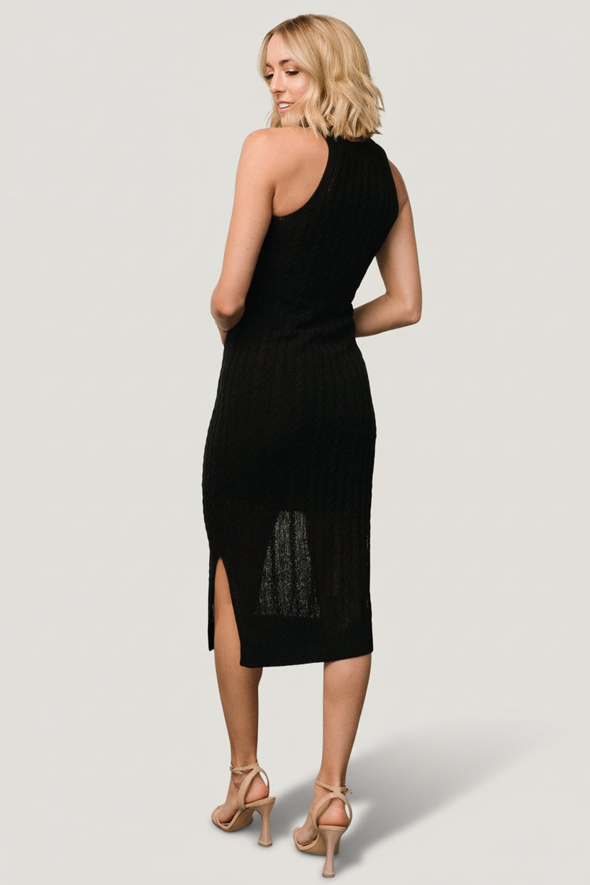 Nalani Knit Tank Dress | Black