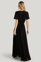 Naomi Short Sleeve Maxi Dress | Black
