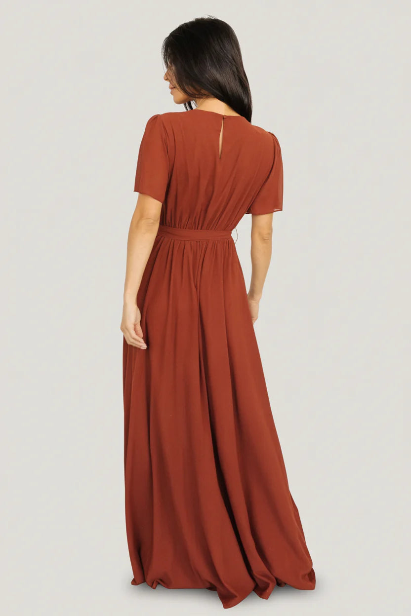 Naomi Short Sleeve Maxi Dress | Cinnamon