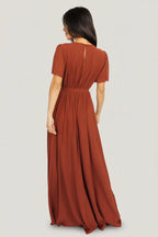 Naomi Short Sleeve Maxi Dress | Cinnamon