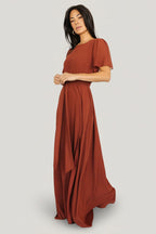 Naomi Short Sleeve Maxi Dress | Cinnamon