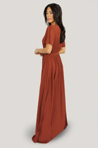 Naomi Short Sleeve Maxi Dress | Cinnamon