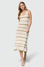 Nicolette Pointelle Dress | Cream + Sage