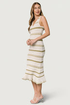 Nicolette Pointelle Dress | Cream + Sage