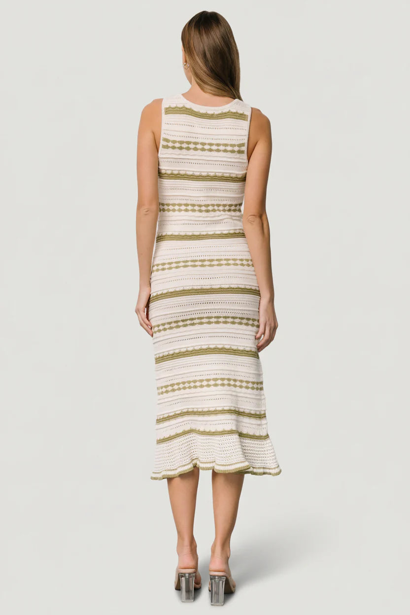 Nicolette Pointelle Dress | Cream + Sage