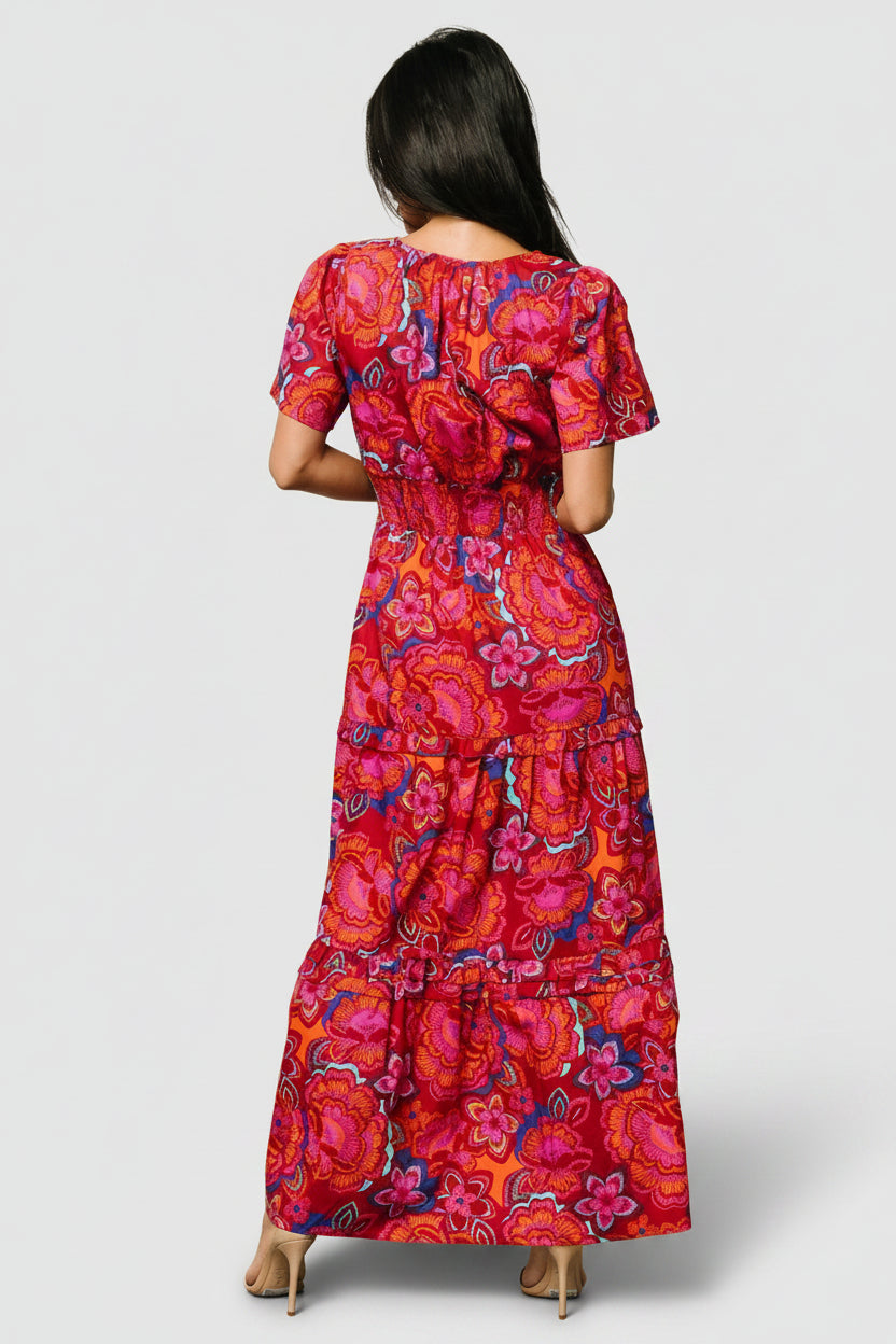 Palmer Tiered Maxi Dress | Multi Floral