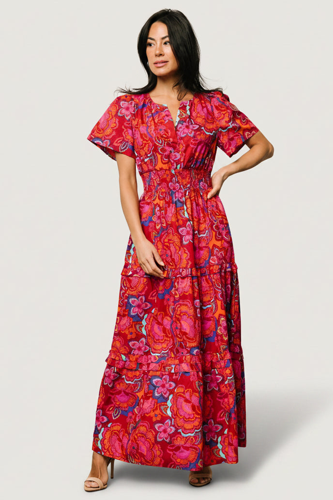 Palmer Tiered Maxi Dress | Multi Floral