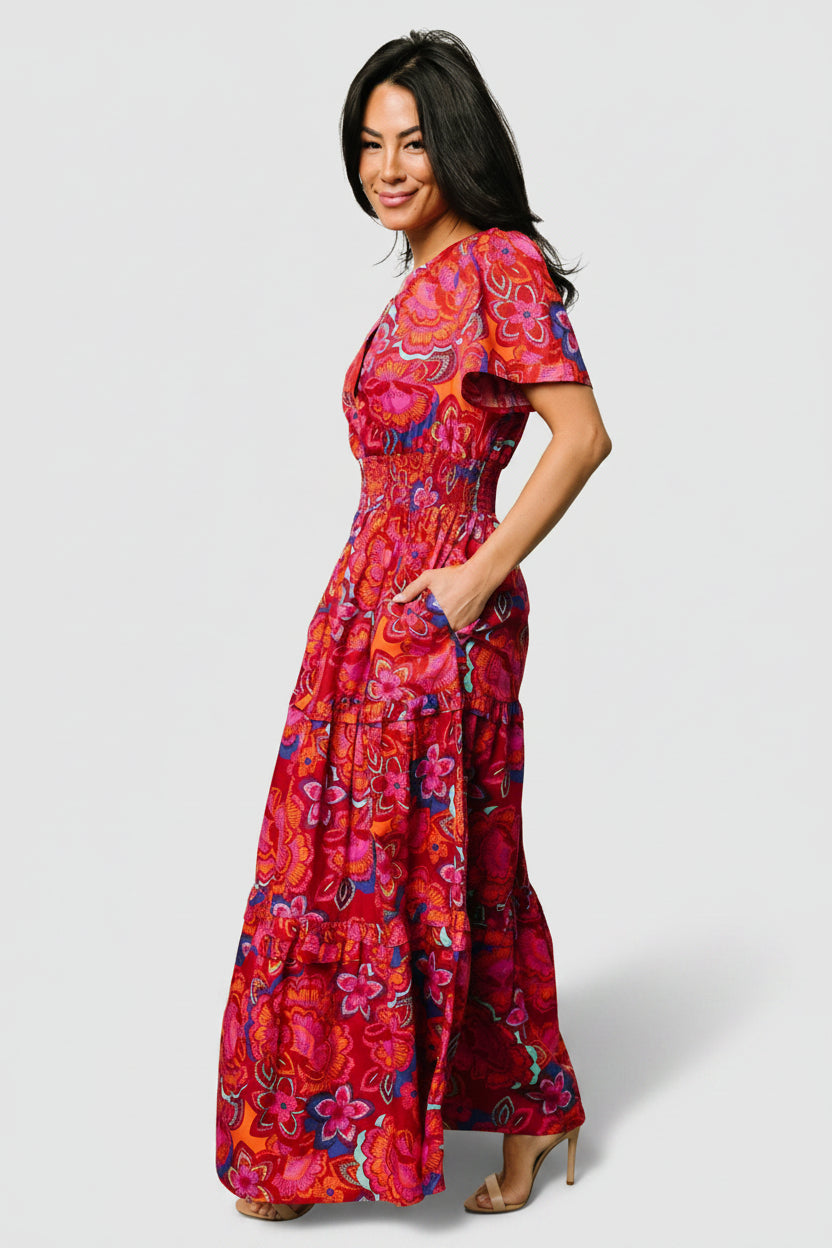 Palmer Tiered Maxi Dress | Multi Floral