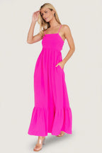 Regan Tank Maxi Dress | Fuchsia