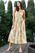 Renna Button Top Dress | Vintage Sage