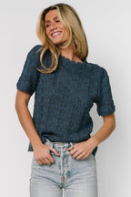 Serenity Knit Sweater Top | Slate