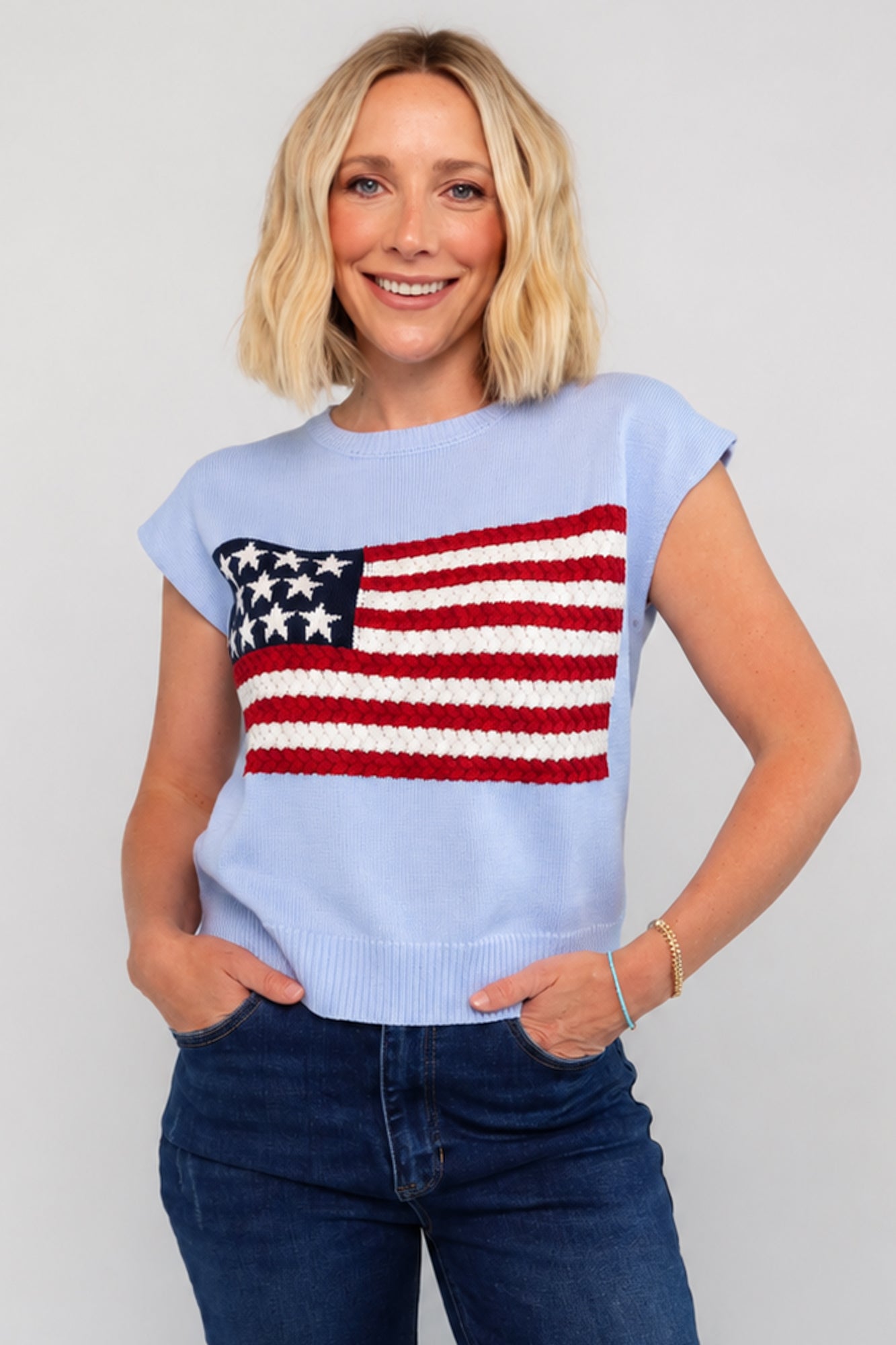 Stars & Stripes Top | Blue