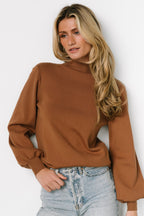 Sutton Sweater Top | Brown