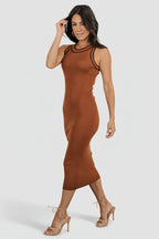 Tove Knit Tank Midi Dress | Copper