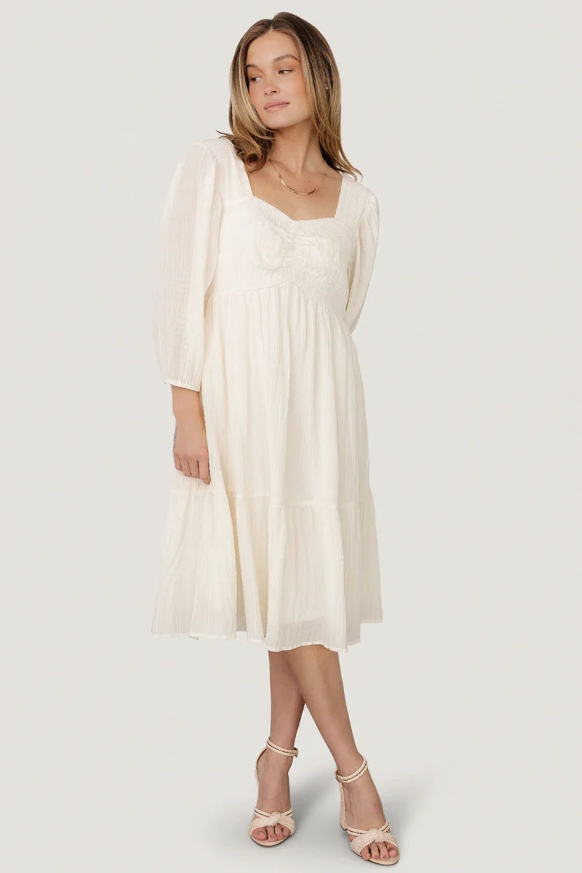 Vaeda Midi Dress | Cream