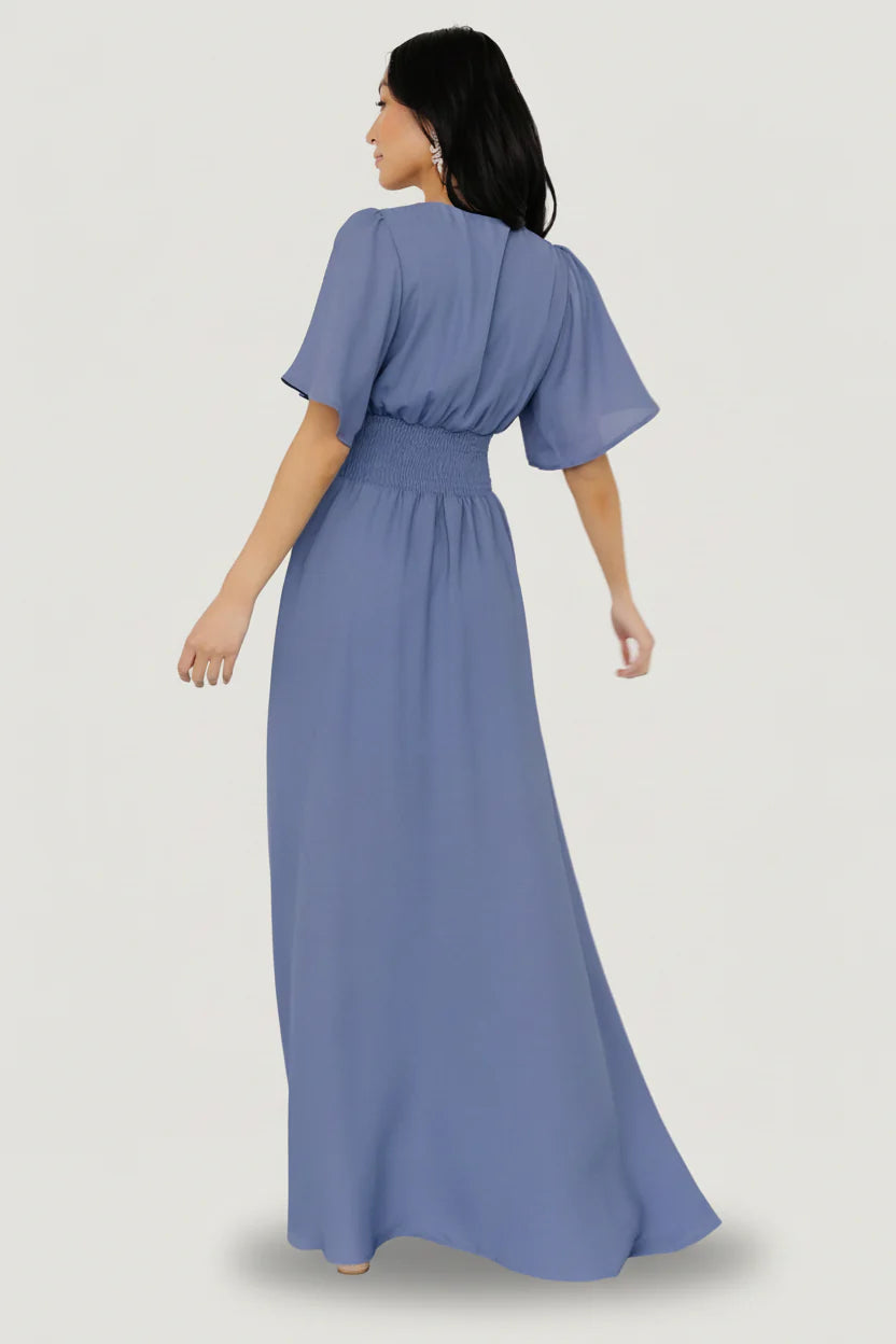 Verona Smocked Maxi Dress | Blue