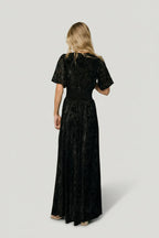 Veronica Velvet Maxi Dress | Black