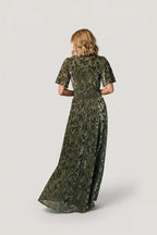 Veronica Velvet Maxi Dress | Dark Sage