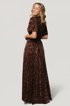 Veronica Velvet Maxi Dress | Espresso